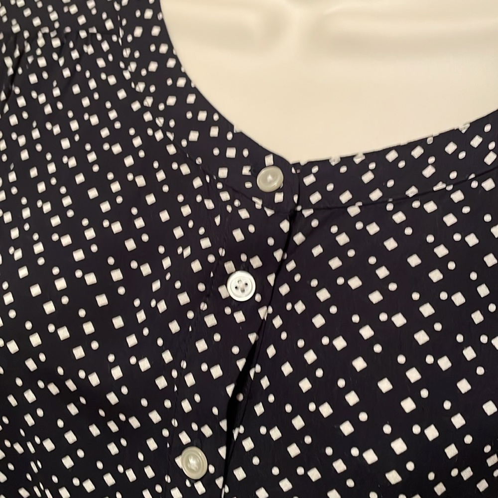 Navy print tunic blouse - Picture 2 of 7